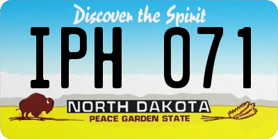 ND license plate IPH071
