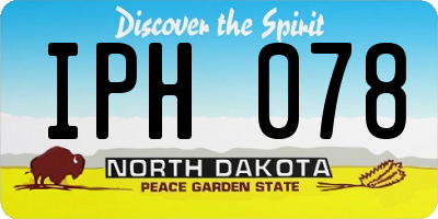 ND license plate IPH078