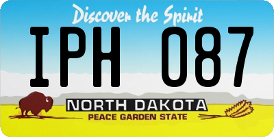 ND license plate IPH087