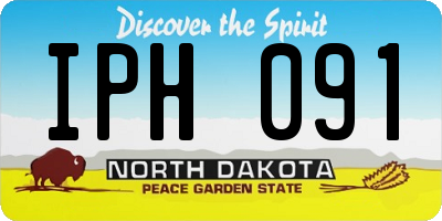 ND license plate IPH091