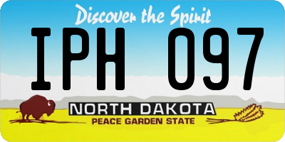 ND license plate IPH097