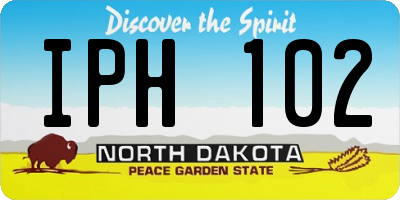 ND license plate IPH102