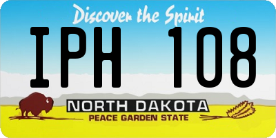 ND license plate IPH108