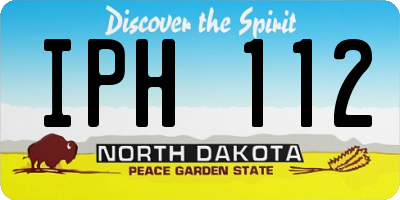 ND license plate IPH112