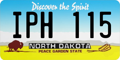 ND license plate IPH115