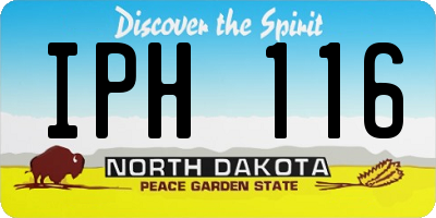 ND license plate IPH116