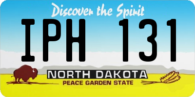 ND license plate IPH131