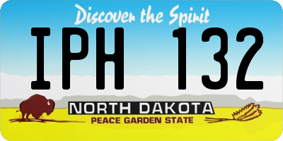 ND license plate IPH132