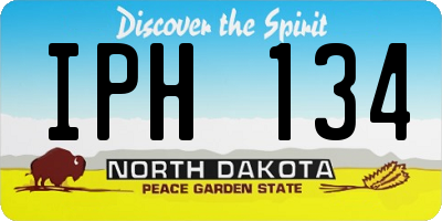 ND license plate IPH134
