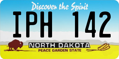 ND license plate IPH142