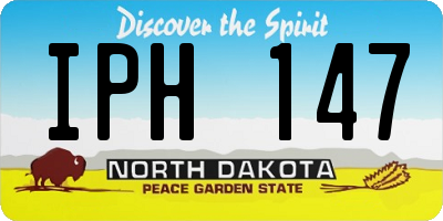 ND license plate IPH147