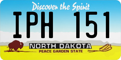 ND license plate IPH151