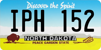 ND license plate IPH152