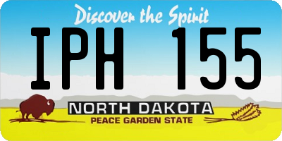 ND license plate IPH155