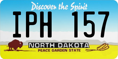 ND license plate IPH157