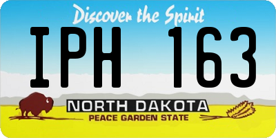 ND license plate IPH163
