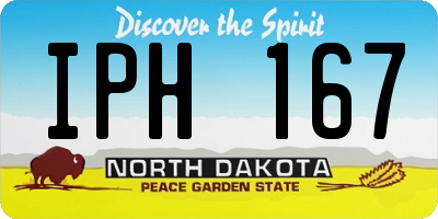 ND license plate IPH167