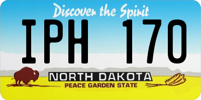 ND license plate IPH170