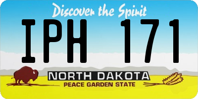 ND license plate IPH171
