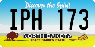 ND license plate IPH173
