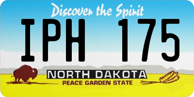 ND license plate IPH175