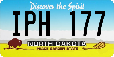 ND license plate IPH177
