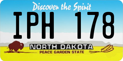 ND license plate IPH178