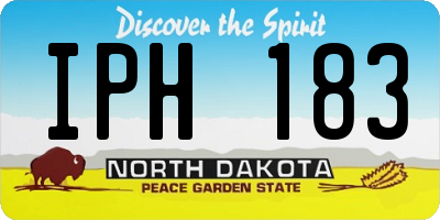 ND license plate IPH183