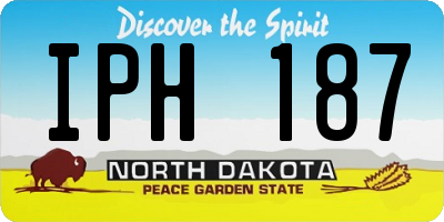 ND license plate IPH187