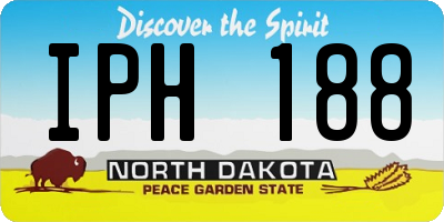ND license plate IPH188