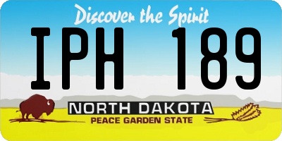 ND license plate IPH189