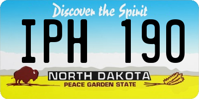 ND license plate IPH190