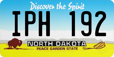 ND license plate IPH192