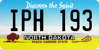 ND license plate IPH193