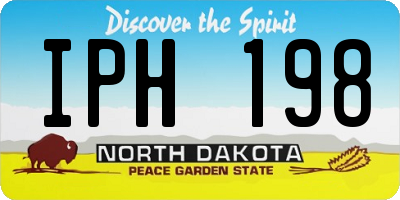 ND license plate IPH198