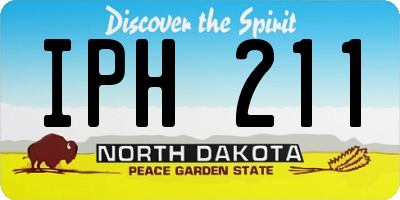 ND license plate IPH211