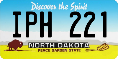 ND license plate IPH221