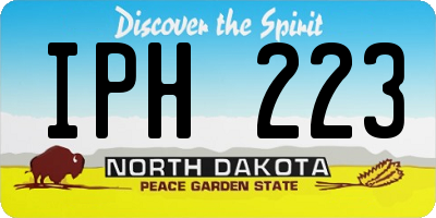 ND license plate IPH223