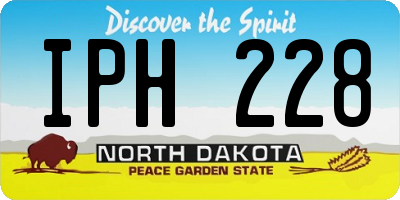 ND license plate IPH228