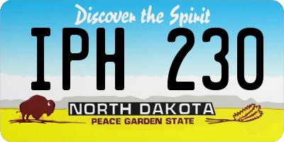 ND license plate IPH230