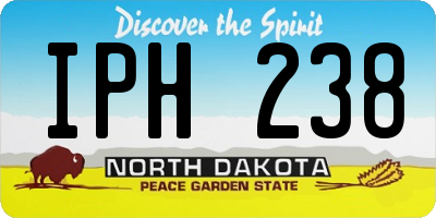 ND license plate IPH238