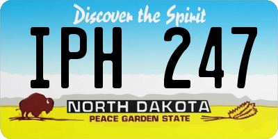 ND license plate IPH247