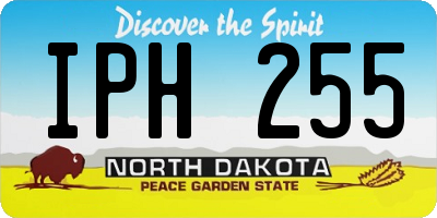 ND license plate IPH255