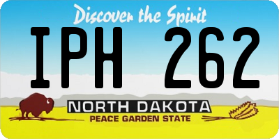 ND license plate IPH262