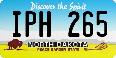 ND license plate IPH265