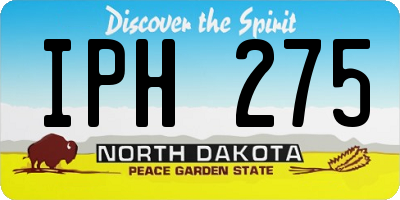 ND license plate IPH275