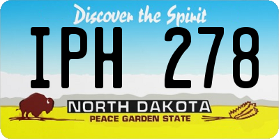 ND license plate IPH278