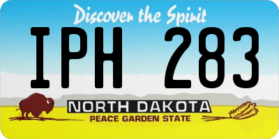 ND license plate IPH283