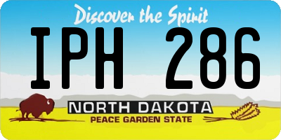 ND license plate IPH286