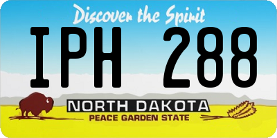 ND license plate IPH288
